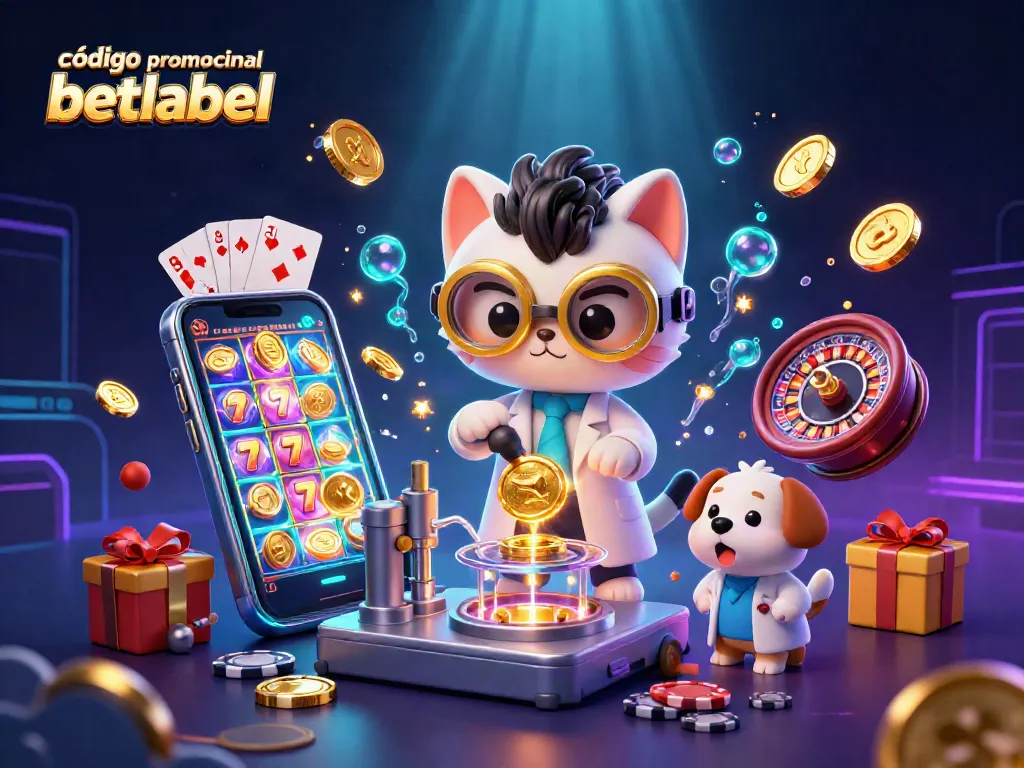 Engage with "código promocional betlabel" using this vibrant 3D casino scene featuring exciting gaming elements.